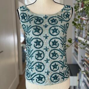 Vintage 1950s–60s Beaded & Sequined Top